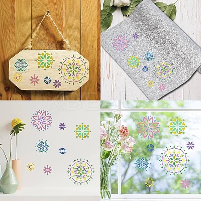 Mandala Stainless Steel Cutting Dies Stencils DIY-WH0238-147-1