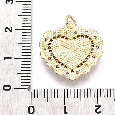 Brass Micro Pave Clear Cubic Zirconia Pendants KK-N268-71G-1