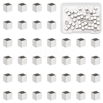 50Pcs 304 Stainless Steel European Beads FIND-UN0061-09-1