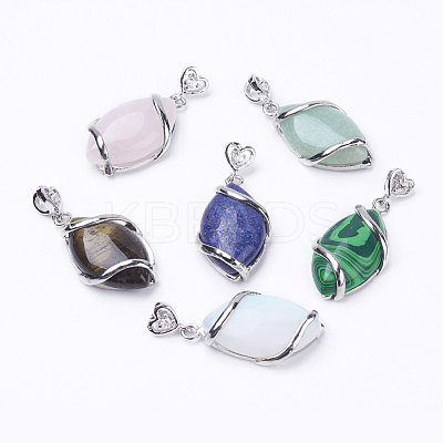 Natural & Synthetic Mixed Stone Pendants G-E423-P-1