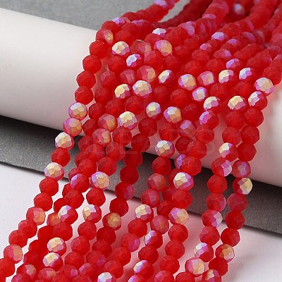 Imitation Jade Glass Beads Strands EGLA-YW0003-19B-01-1