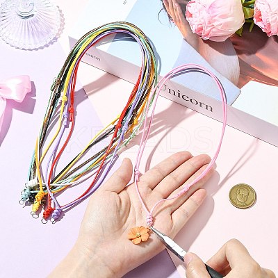30Pcs 10 Colors Adjustable Waxed Polyester Cord Necklace Making NJEW-CJ00003-1