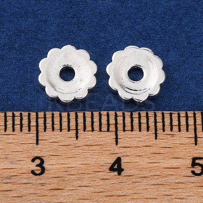 Flower Brass Beads KK-K378-40S-1