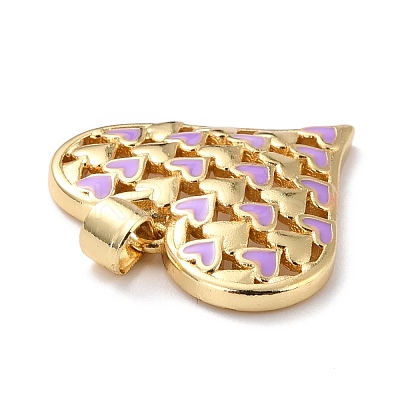 Eco-friendly Brass Enamel Pendants KK-D066-02G-RS-1