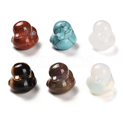 Natural & Synthetic Mixed Gemstone Carved Healing Duck Figurines G-M424-11-1