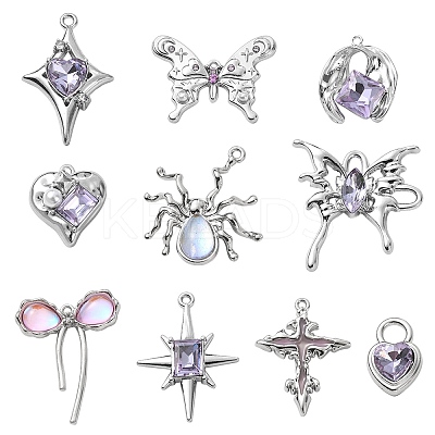 Rack Plating Alloy Pendants FIND-YW0003-33-1