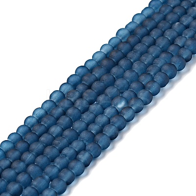 Baking Paint Transparent Glass Bead Strands X-GLAA-S031-4mm-31-1