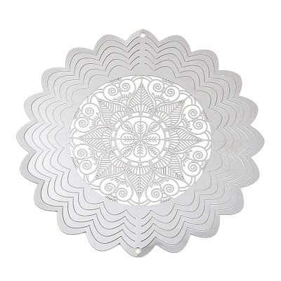 201 Stainless Steel 3D Rotating Hanging Wind Spinner STAS-B122-01P-10-1