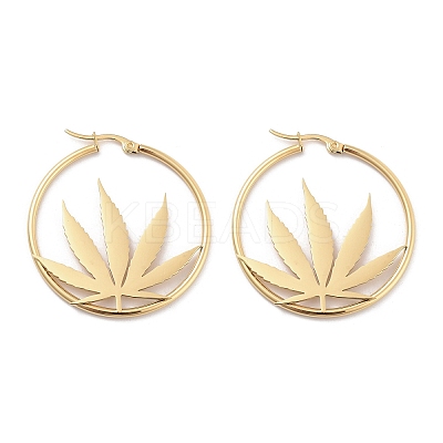 304 Stainless Steel Hoop Earrings EJEW-P271-05G-1