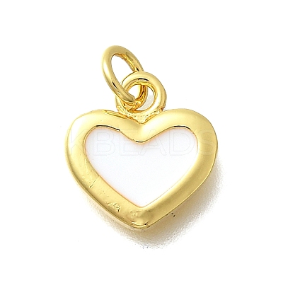 Brass with Enamel Pendants KK-D295-26G-02-1