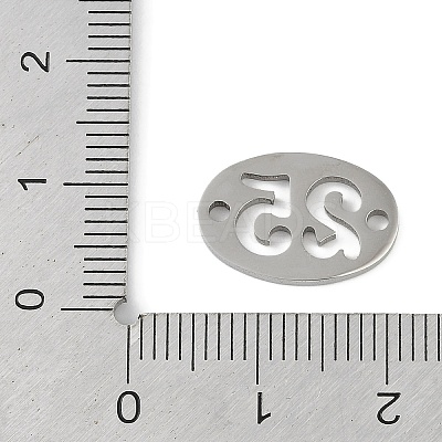 Non-Tarnish 304 Stainless Steel Flat Round Connector Charms STAS-L279-021P-1
