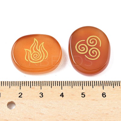 4Pcs 4 Styles Natural Carnelian Display Decorations G-F786-02B-02-1