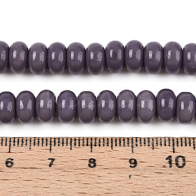 Opaque Solid Color Glass Beads Strands GLAA-ZX008-8mm-18S-1