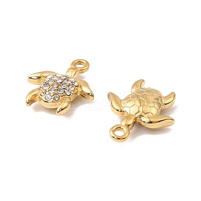 304 Stainless Steel with Crystal Rhinestone Charms STAS-G358-05G-01-1