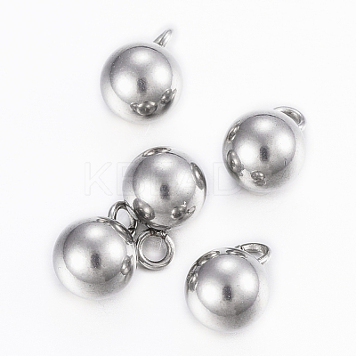 Tarnish Resistant 304 Stainless Steel Sphere Charms STAS-H394-11P-1