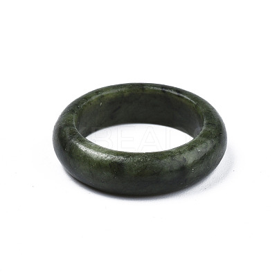 Natural Chinese Southern Jade Plain Band Ring G-N0326-99B-1