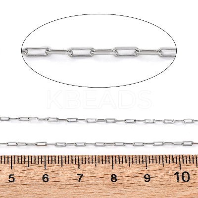 304 Stainless Steel Paperclip Chains CHS-M009-04P-02-1