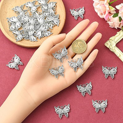 30Pcs Hollowe Tibetan Style Alloy Pendants FIND-YW0008-24-1