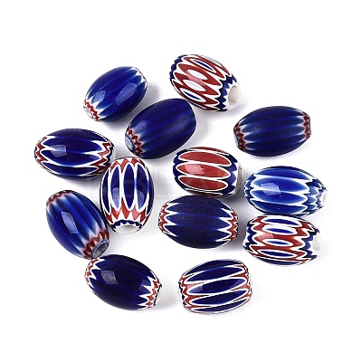 Handmade Millefiori Glass Barrel Beads LA-N002-07A-1