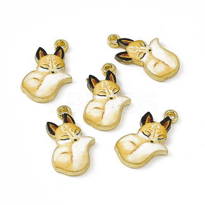 Painted Alloy Pendants PALLOY-P288-05G-01-1