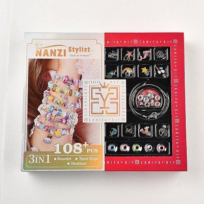 DIY European Style Bracelet/Necklace Making Kits DIY-L073-09-1