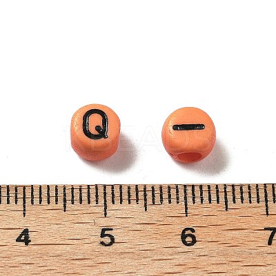 Opaque Acrylic Beads OACR-R005-02C-1