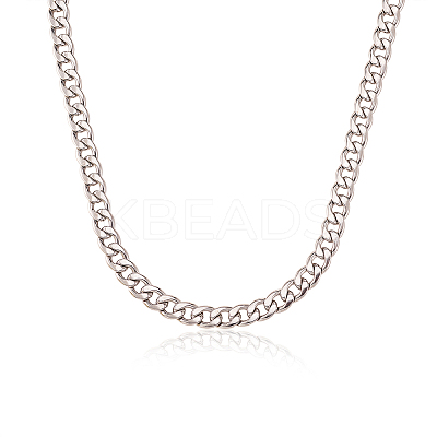 304 Stainless Steel Cuban Link Chains CHS-CJ0001-27A-1