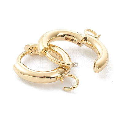201 Stainless Steel Huggie Hoop Earring Findings STAS-P283-01A-G-1