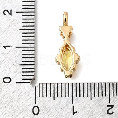 Brass Glass Pendants KK-U061-20G-03-1