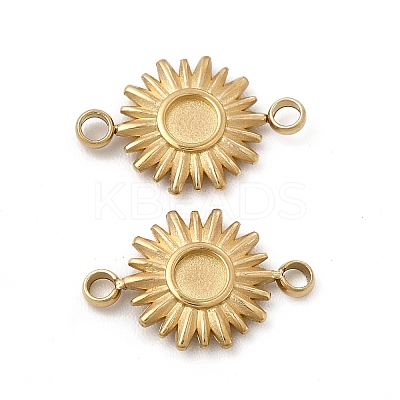 Ion Plating(IP) 304 Stainless Steel Cabochon Connector Settings STAS-C070-03G-1