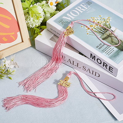Polyester Graduation Tassel Pendant Decorations AJEW-WH20020-078C-1