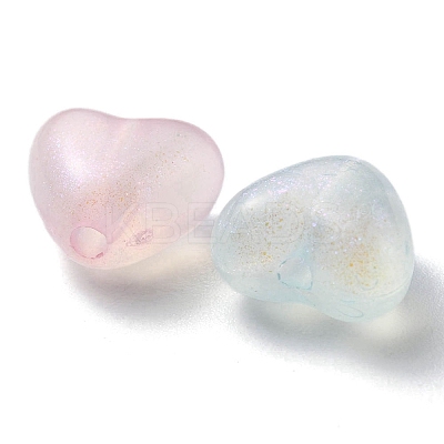 Rainbow Iridescent Plating Acrylic Beads MACR-YW0002-21-1