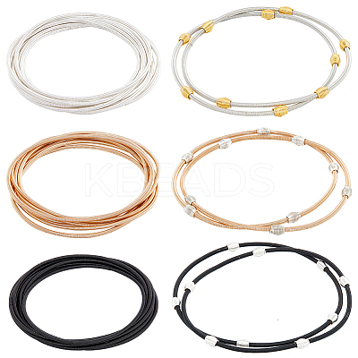 30Pcs 6 Style Spring Bracelets Set BJEW-BC0001-10-1