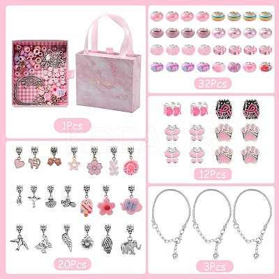 DIY Alloy Resin European Bracelet Making Kit DIY-FS0005-57-1