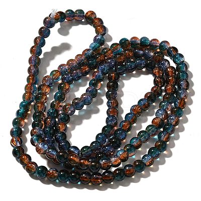 Crackle Glass Beads Strands CCG-C002-6mm-08-1