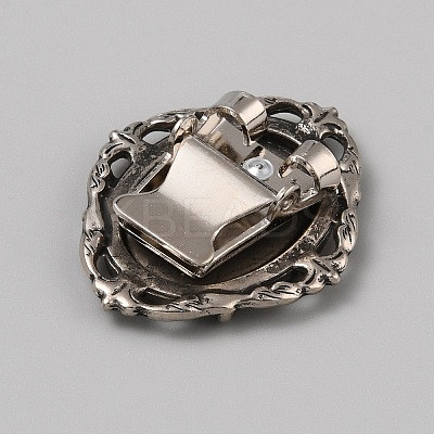 Tibetan Style Zinc Alloy Bolo Tie Slides Clasp Cabochon Settings LS-FIND-WH0260-37I-AS-1