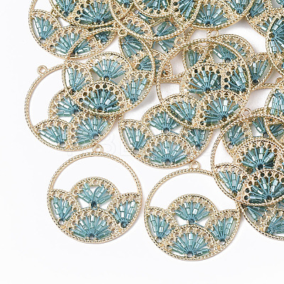 Polyester Thread Woven Pendants FIND-N004-002B-1