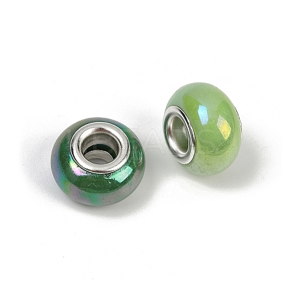 Opaque Resin European Beads RESI-C059-01H-1