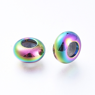 PVD Vacuum Plating 202 Stainless Steel Beads STAS-F148-8mm-07M-1