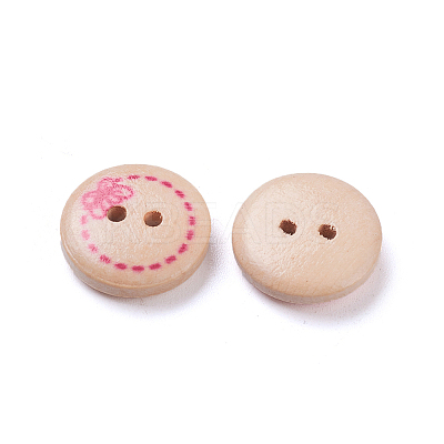 Painted Butterfly Wood Buttons with 2-Hole LS-NNA0Z5W-1