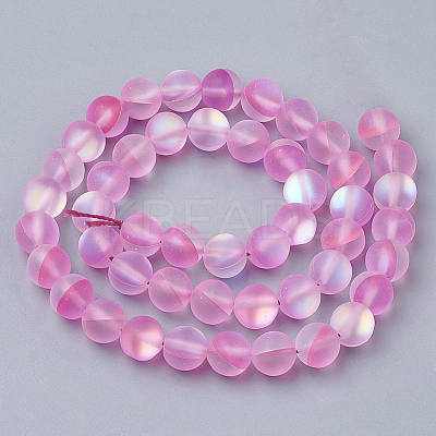 Synthetic Moonstone Beads Strands G-S283-10mm-13-1