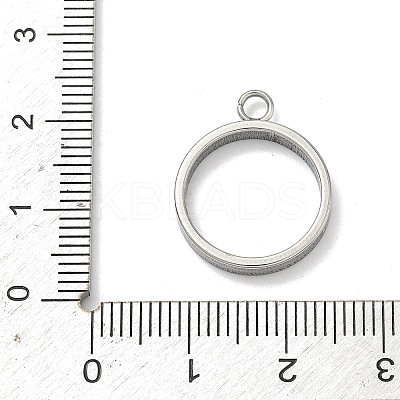 304 Stainless Steel Open Back Bezel Pendants STAS-B126-06B-P-1