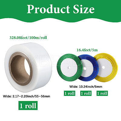 1 Roll Rectangle PE Plastic Film Storage Bags ABAG-SP0001-43-1