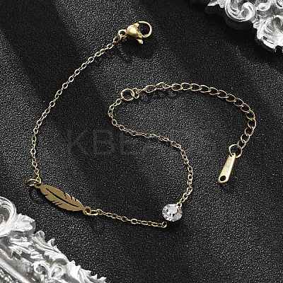 201 Stainless Steel Cable Chain Bracelets LS-BJEW-H205-01D-G-1