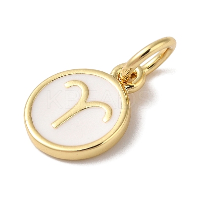 Real 18K Gold Plated Brass Enamel Charms KK-L216-001G-J02-1