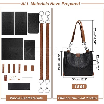 DIY Sew on Women's Tote Bag Making Kit PURS-WH0007-04B-1