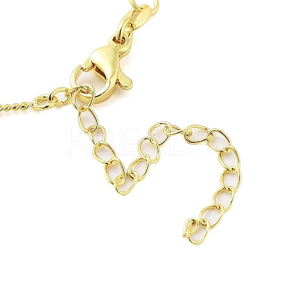 Brass Micro Pave Clear Cubic Zirconia Satellite Chain Locket Pendant Necklaces for Women LS-NJEW-M009-03G-C-1
