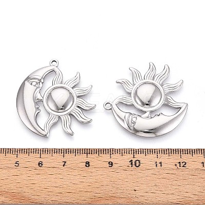 304 Stainless Steel Pendants STAS-T065-09P-1