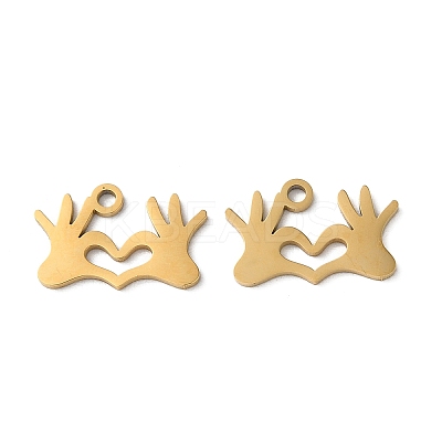Ion Plating(IP) 304 Stainless Steel Charms STAS-F300-11G-1