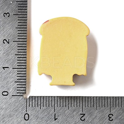 Red Cute Opaque Resin Cabochons RESI-L046-A05-1